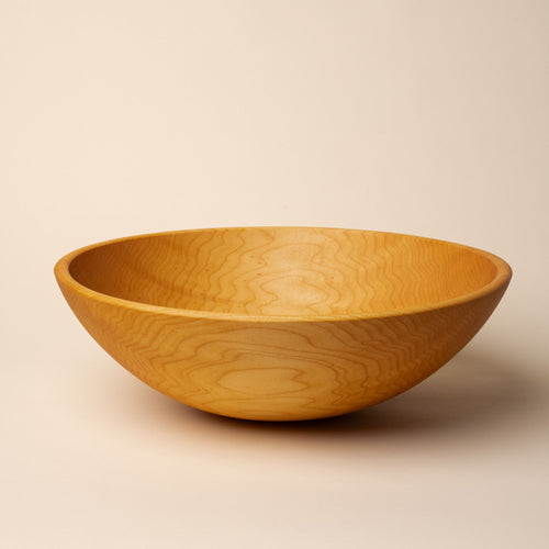 An extra large maple wooden bowl