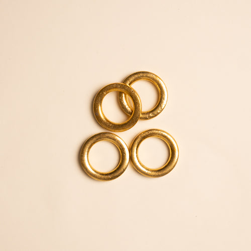 Brass Circlet Napkin Rings, Set of 4