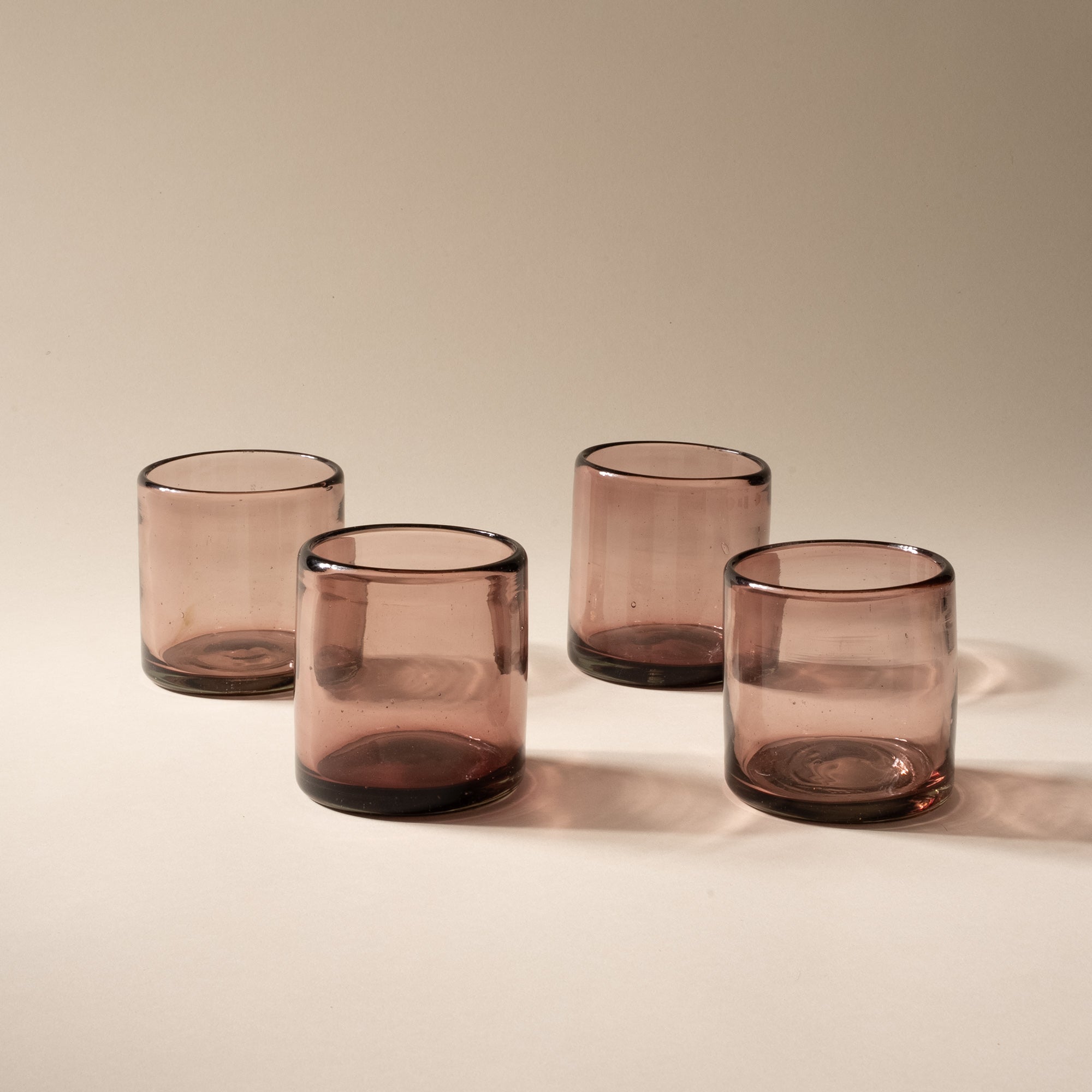 Handblown Glassware - CLEAR / Short Set of 4