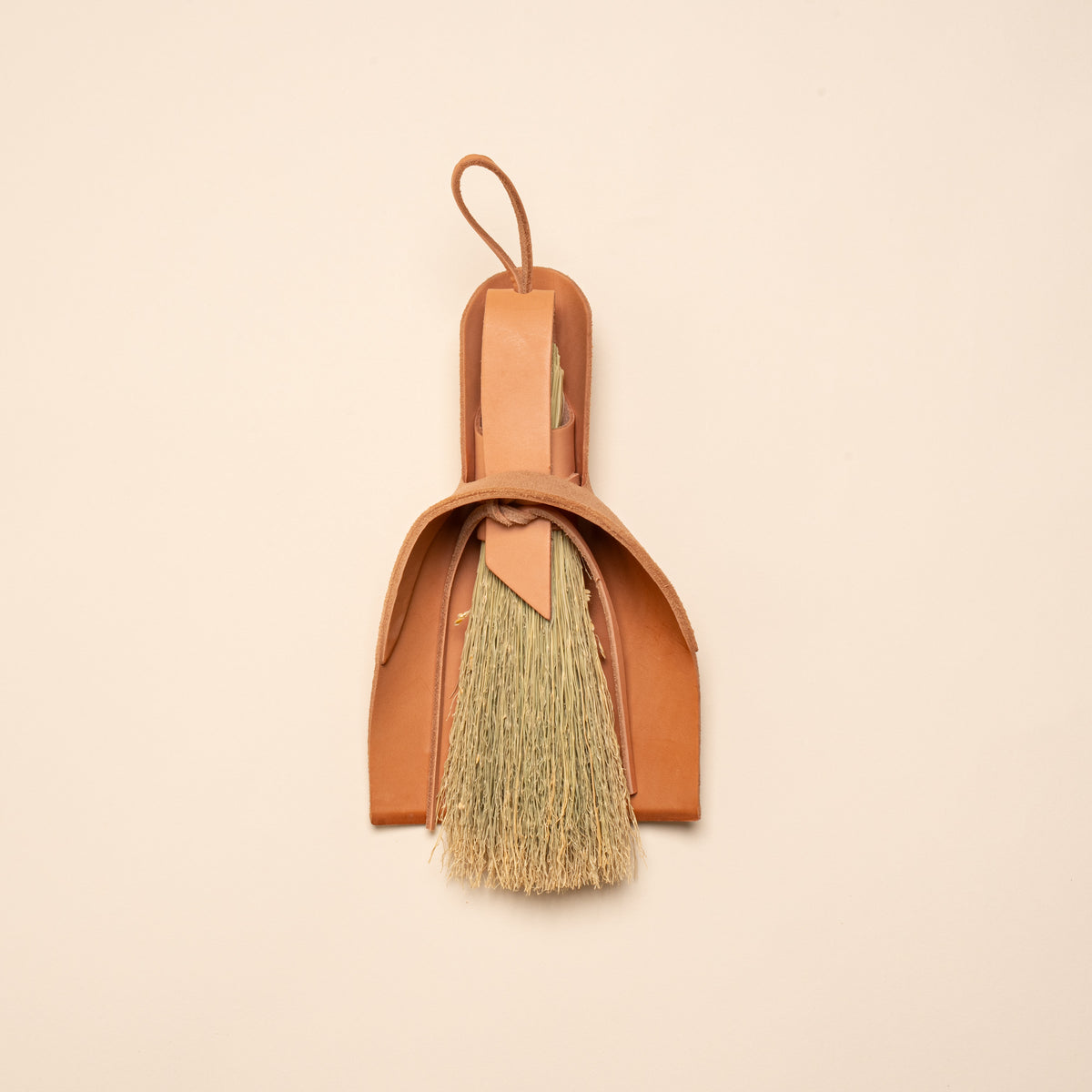 Leather Nesting Hand Broom Set