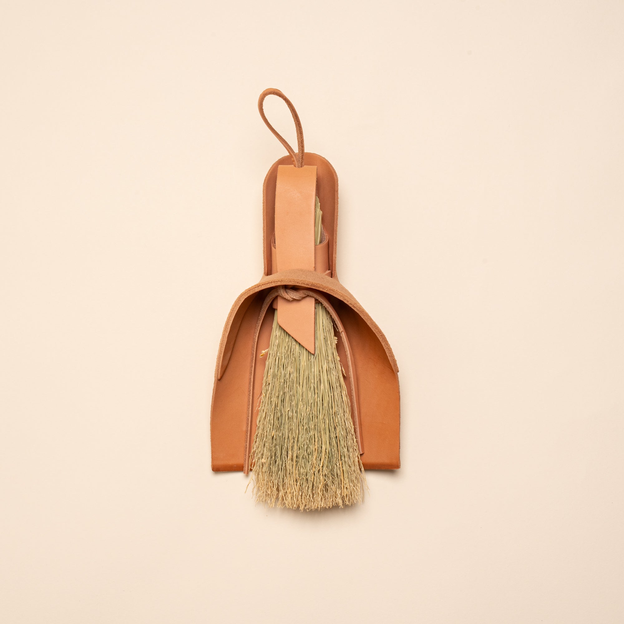Leather Nesting Hand Broom Set