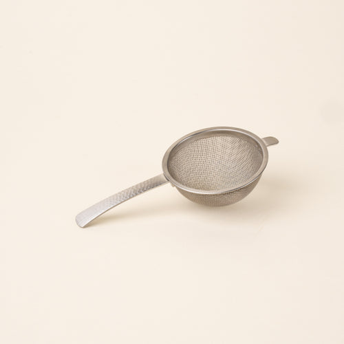 Stainless steel half dome strainer with steel handle