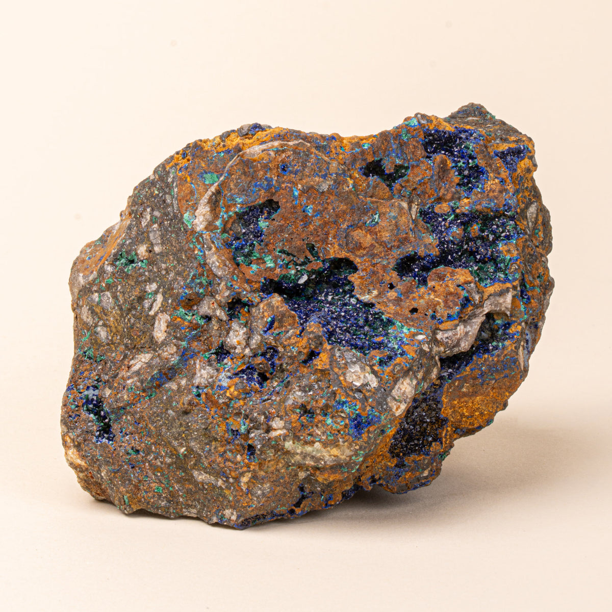 Closeup of a mineral, Azurite.