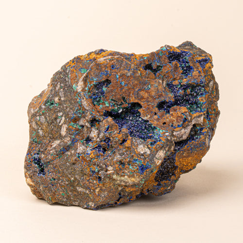 Closeup of a mineral, Azurite.