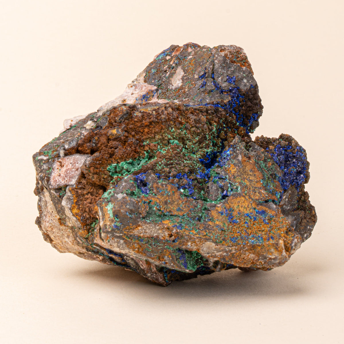 Closeup of a mineral, Azurite.
