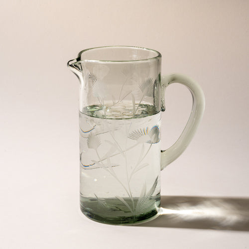 Etched Thistle Glassware