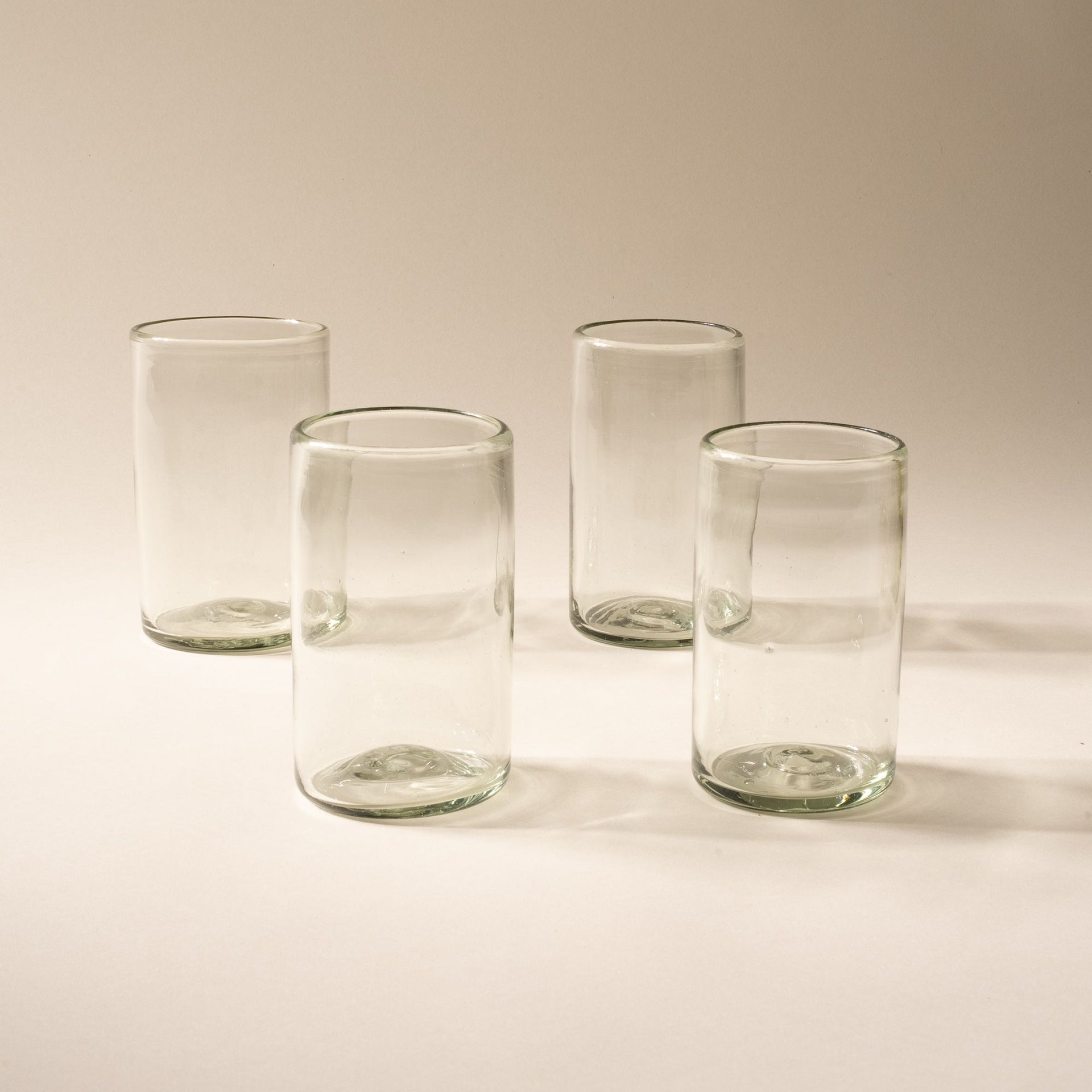 Tall Clear Glassware, set of 4