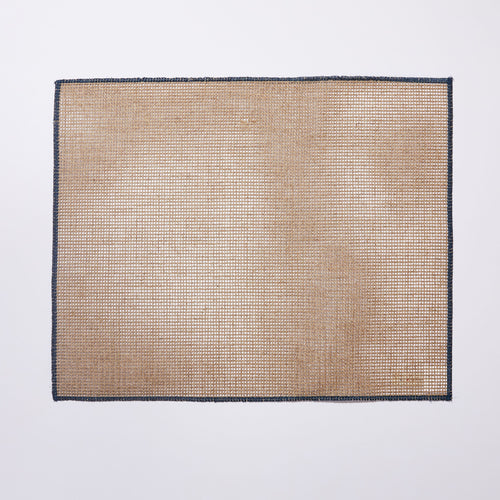 Quadrille Placemat with dark blue border