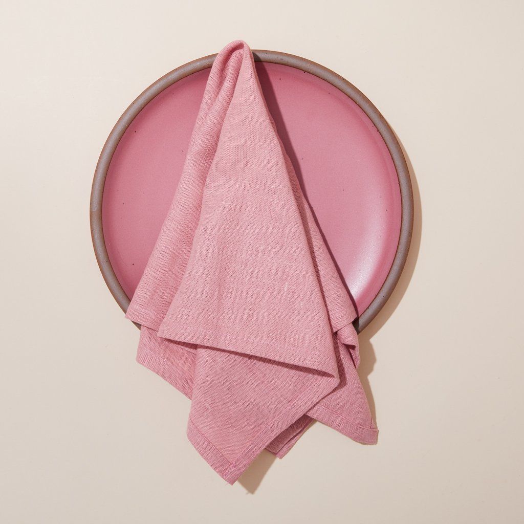 East Fork Rococo Dinner Plate and matching linen napkin