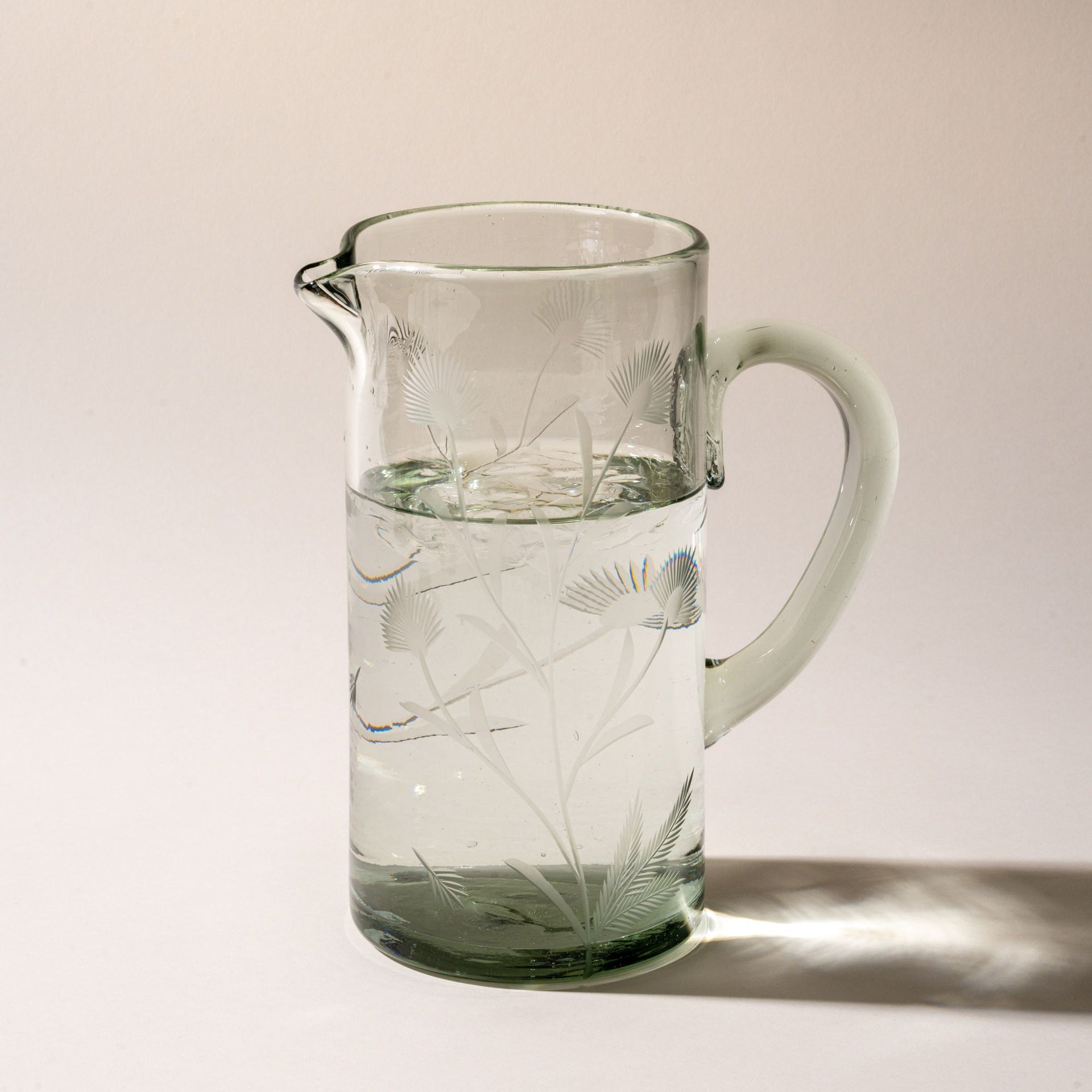 Etched Thistle Glassware - Clear